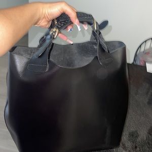 Zara women’s All leather handbag